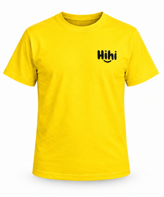 Tričko „Hihi“ unisex – žlté / čierne – Obrázok 8